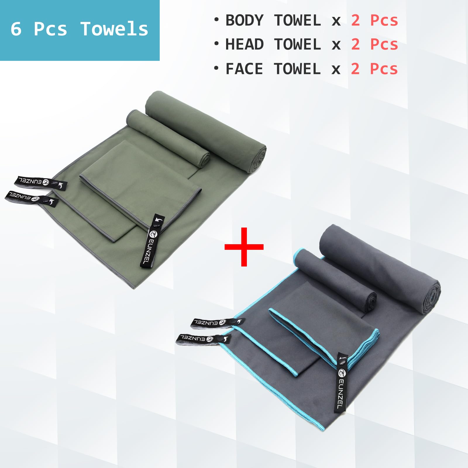 Eunzel primer plano de la textura de microfibra suave y absorbente
