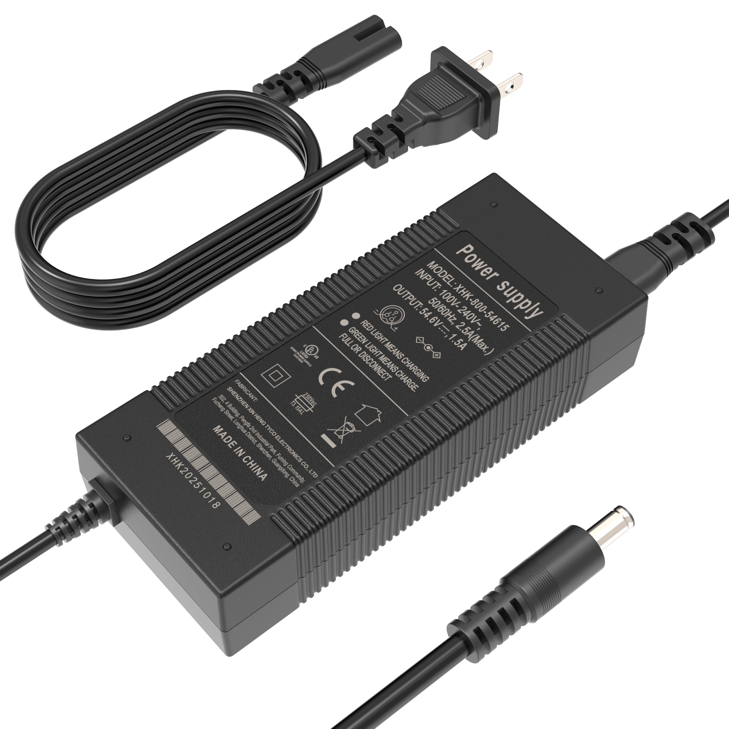 EVAPLUS close-up del conector DC 5.5mmx2.5mm con ajuste seguro