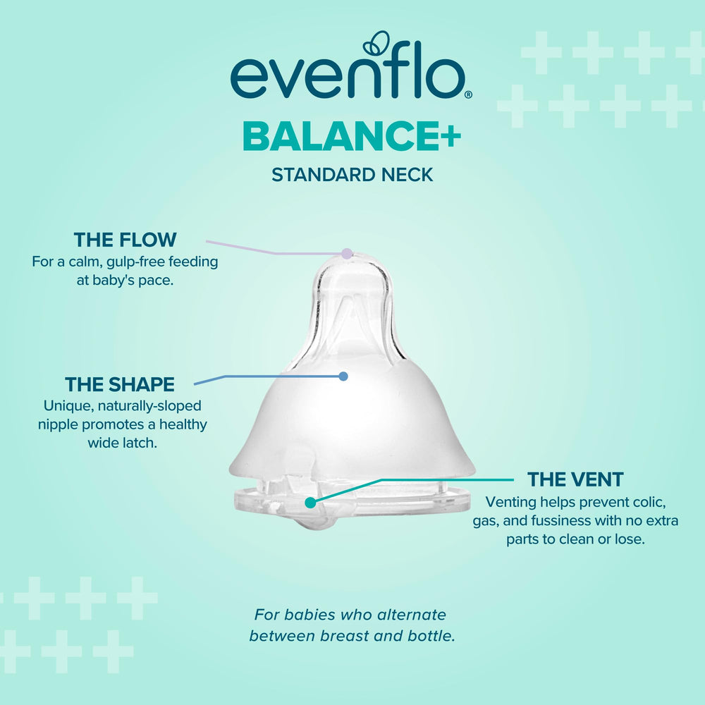 Evenflo bottle attached to standard neck pump for time‑saving pumping
