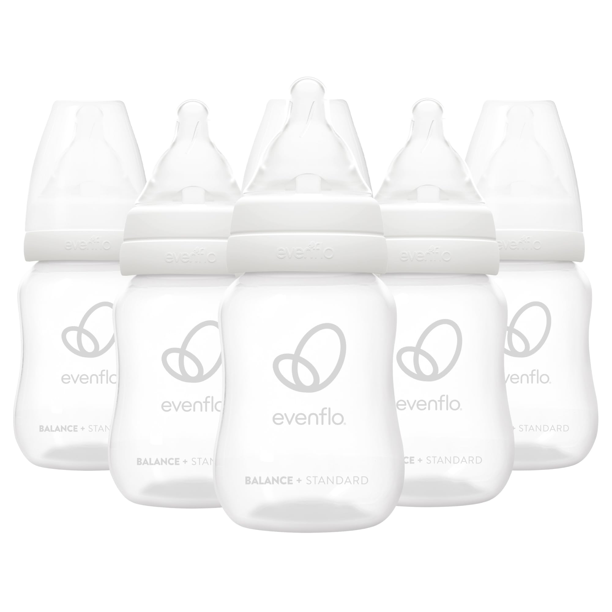 Evenflo sloped nipple close-up showing latch‑friendly shape benefit