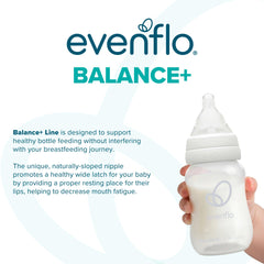 Evenflo Proflo venting detail highlighting reduced air ingestion