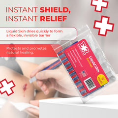 Ever Ready First Aid aplicación en nudillo demostrando protección flexible