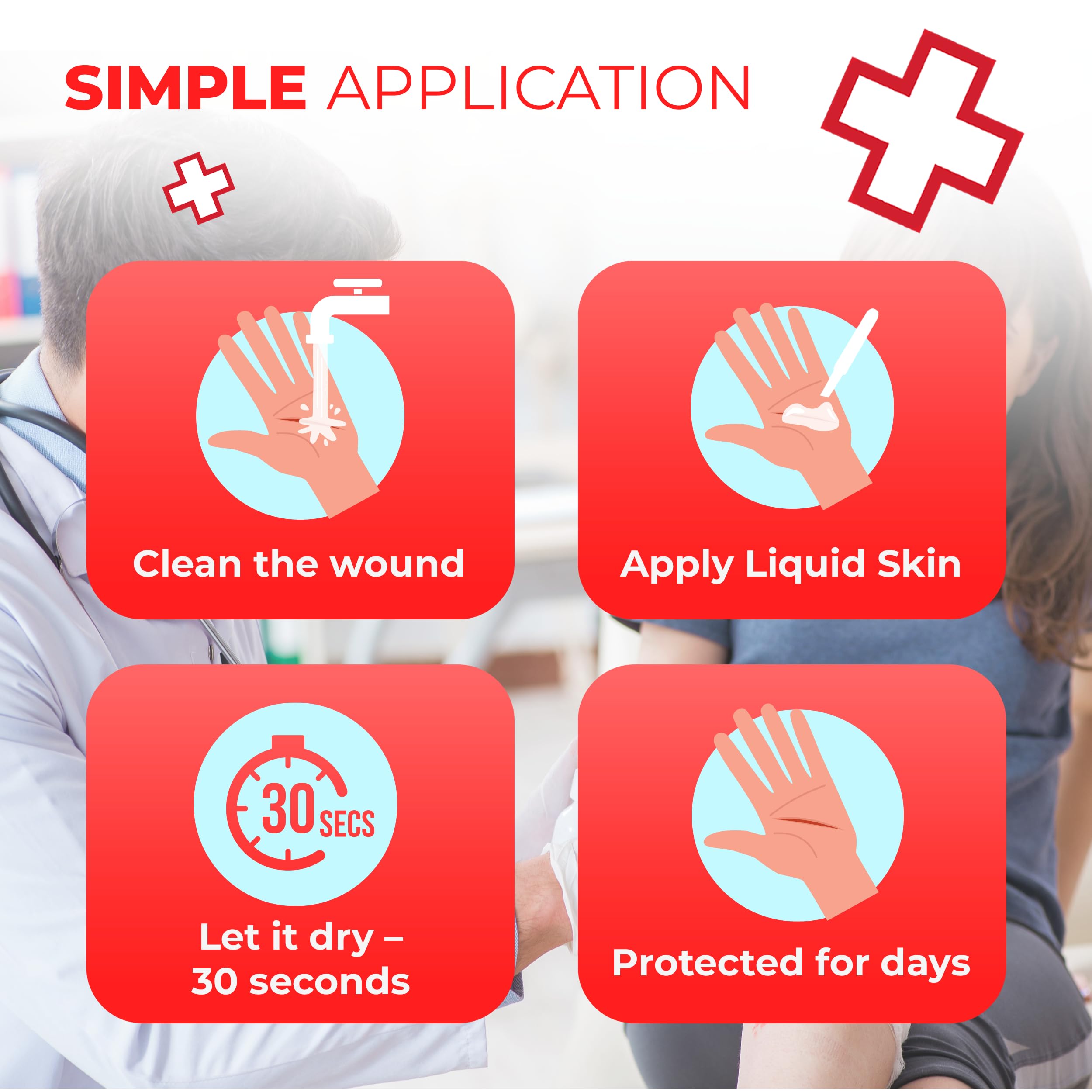 Ever Ready First Aid textura seca de la película protectora que permite transpiración