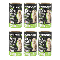 Evercare empaque frontal de seis recambios mostrando cantidad y color verde, fácil identificación