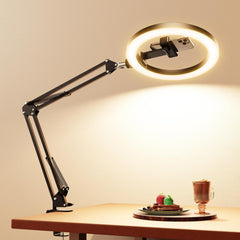 Evershop vista frontal del aro de luz y soporte, iluminación uniforme para vídeos