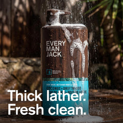 Every Man Jack espuma rica y textura cremosa que limpia profundamente