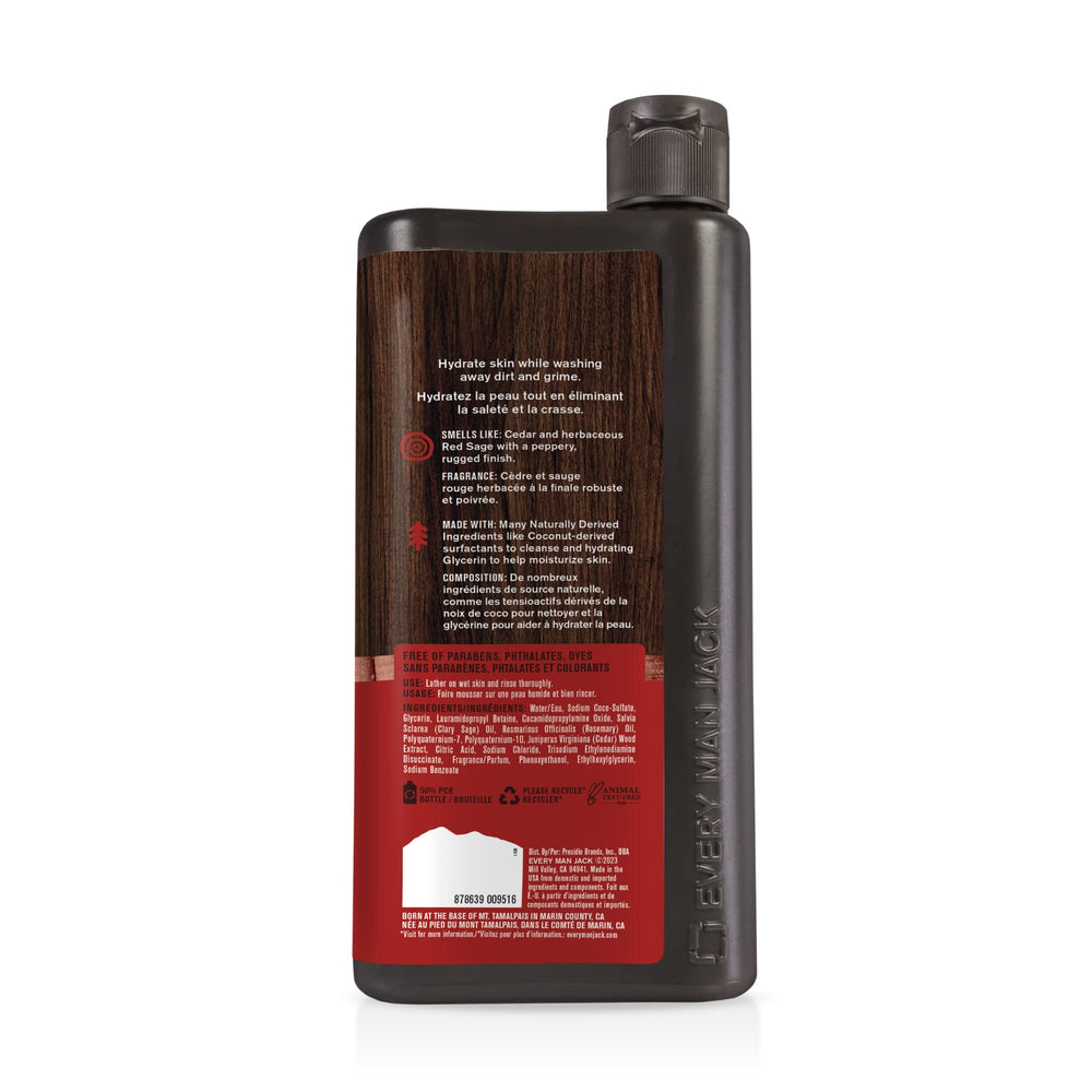 Every Man Jack bottle inside gym bag ready for travel and active lifestyles