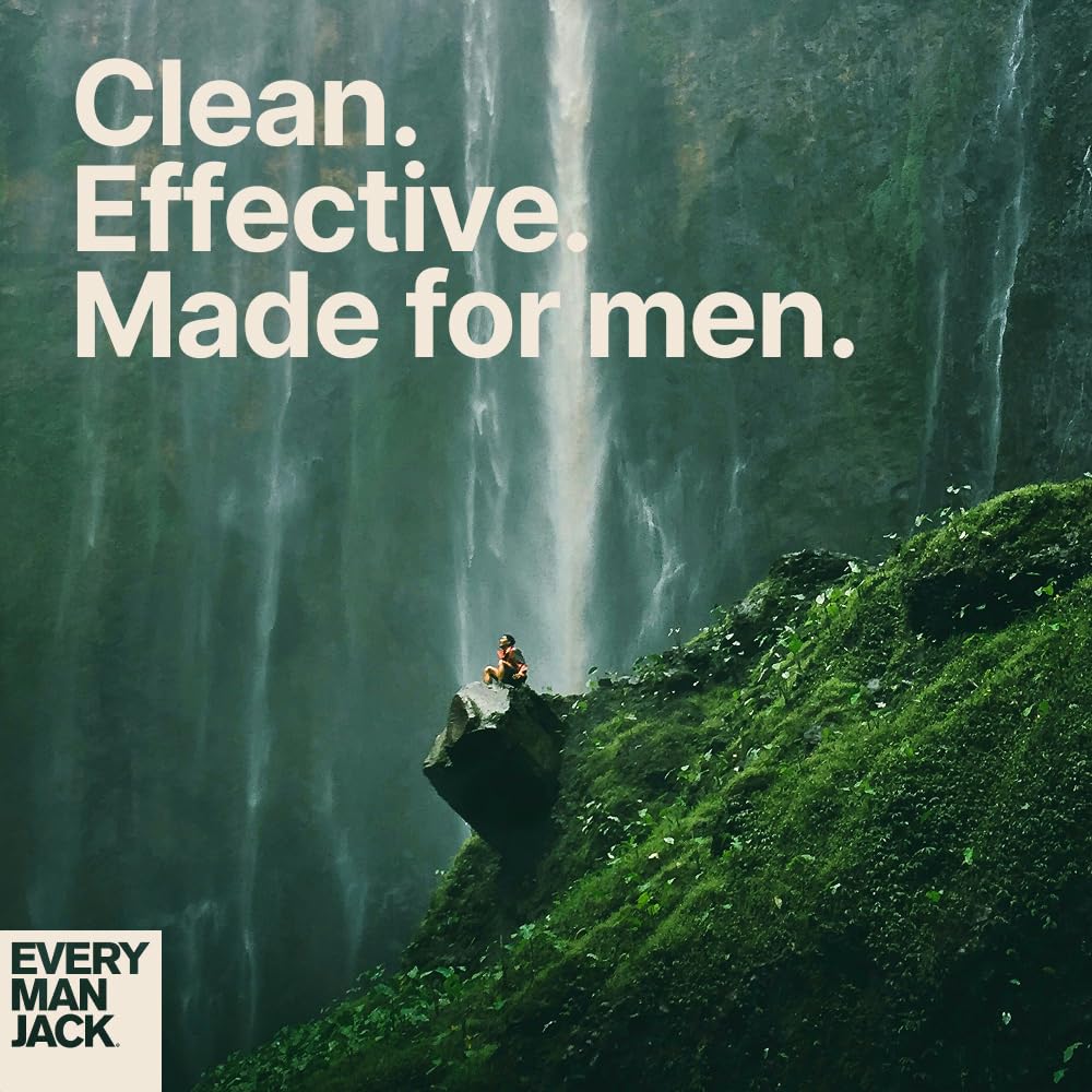 Every Man Jack etiqueta Amber Sandalwood resaltando fragancia cálida y terrosa