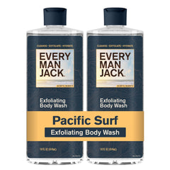 Every Man Jack frente del envase mostrando diseño y beneficio de limpieza