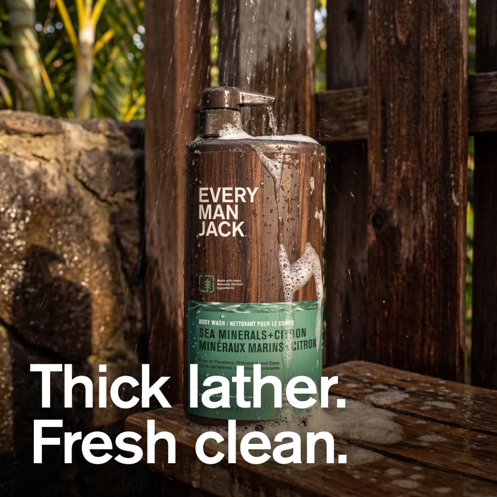 Every Man Jack textura de espuma cremosa que limpia eficientemente