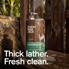 Every Man Jack textura de espuma cremosa que limpia eficientemente