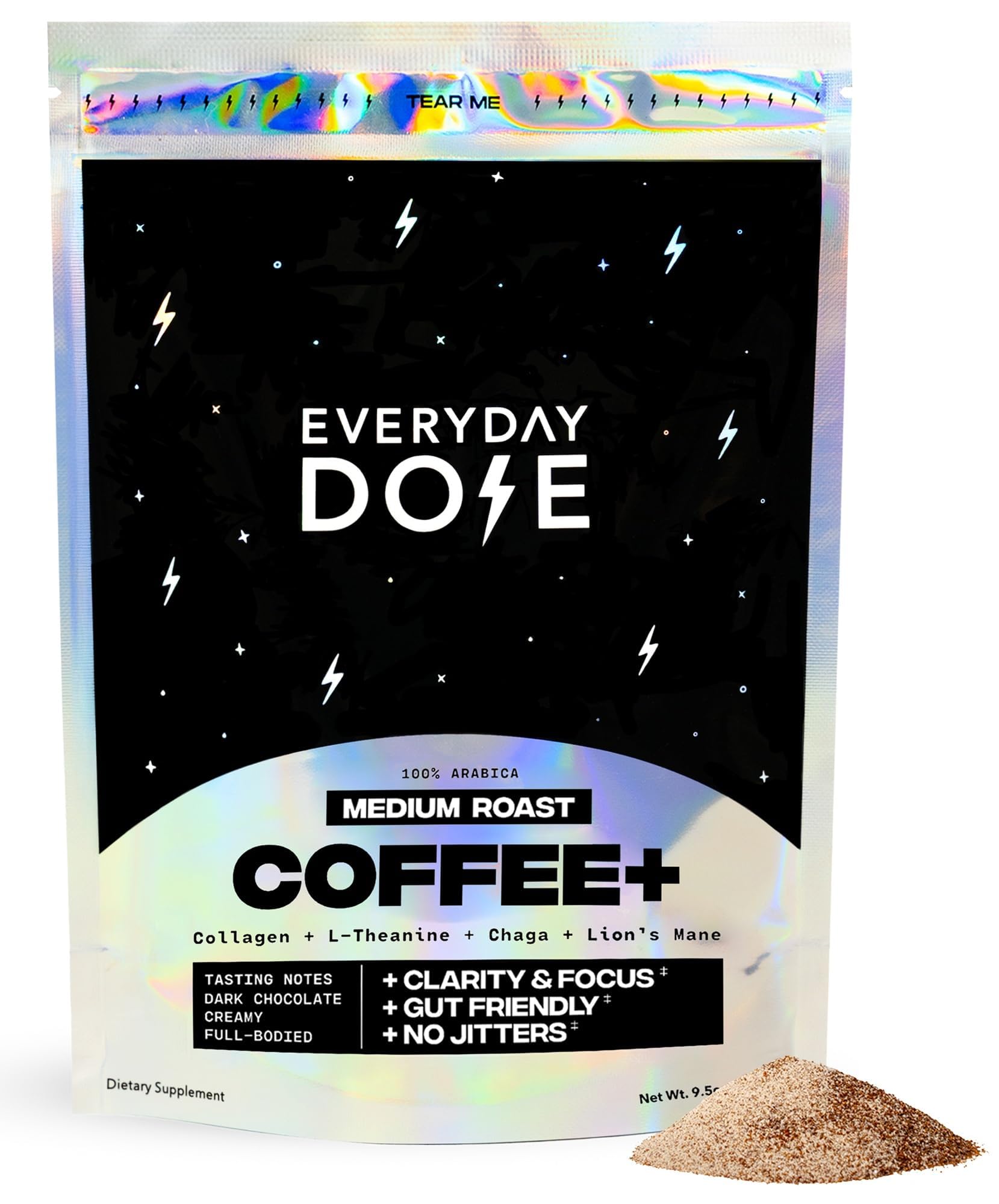 Everyday Dose envase frontal mostrando la marca y beneficios en la etiqueta