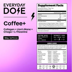 Everyday Dose polvo de café de hongos en primer plano con textura cremosa