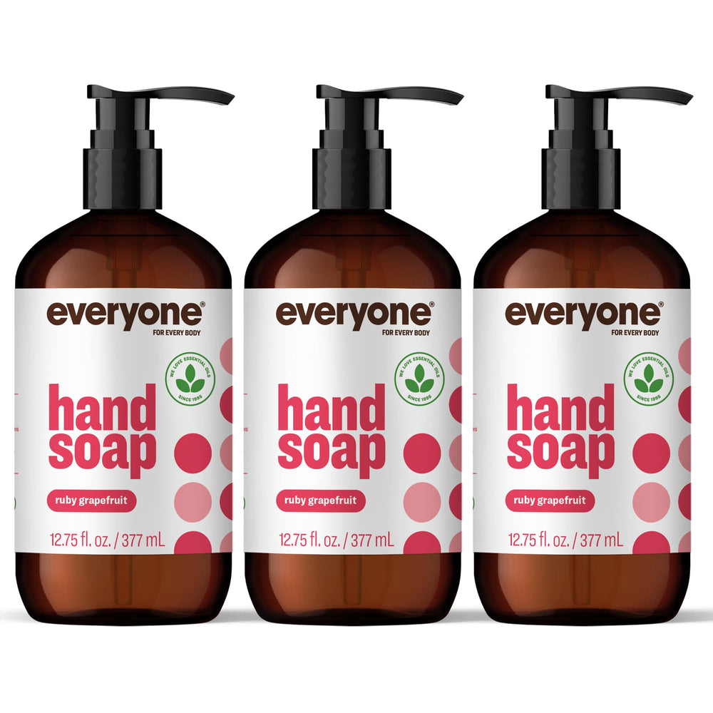 Everyone frasco Ruby Grapefruit frente mostrando etiqueta y forma funcional