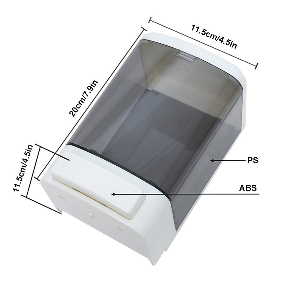 Evhome depósito transparente mostrando nivel de jabón, control visual fácil