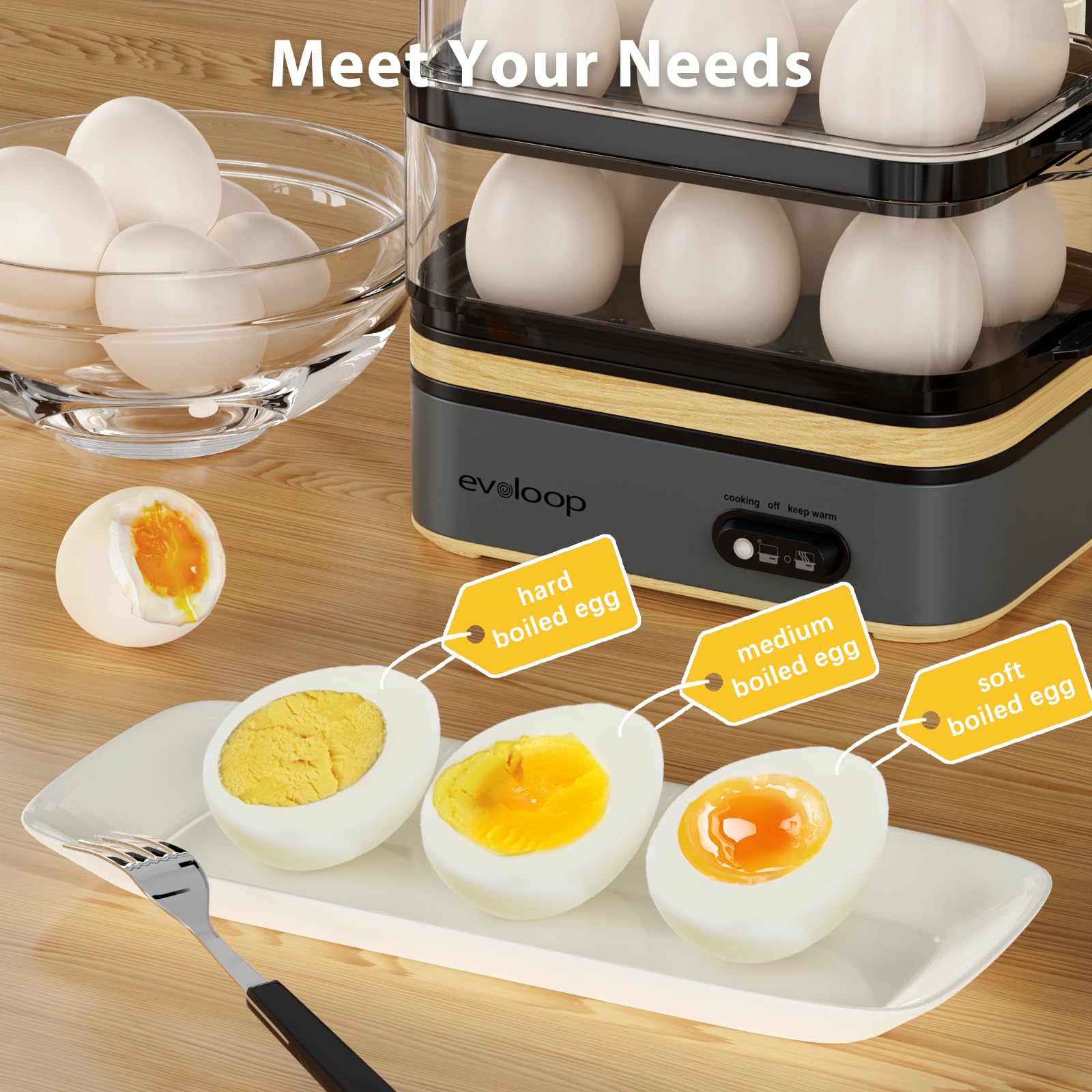 evoloop detalle de bandeja de dos niveles que ahorra espacio en cocina