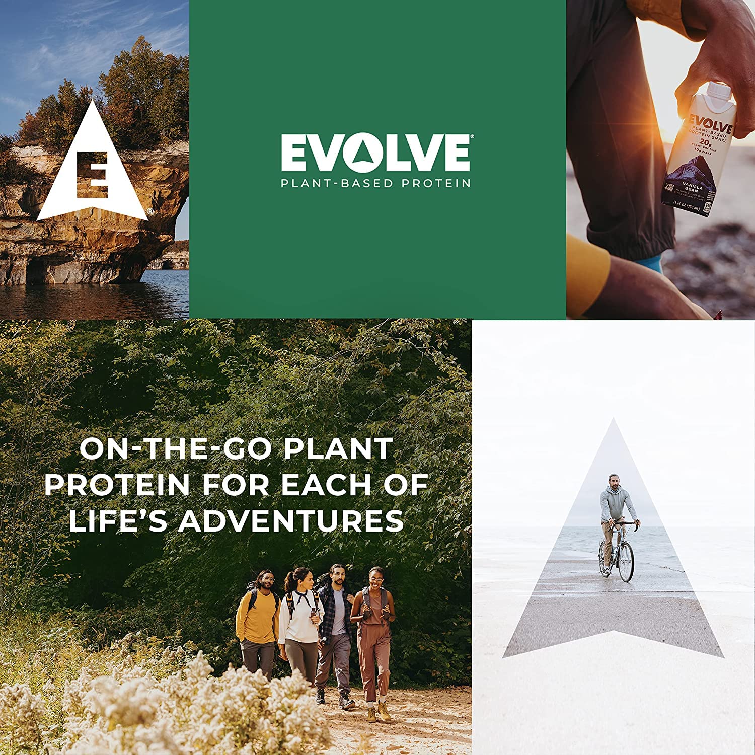Evolve botella junto a una regla para comparar tamaño y porción portátil