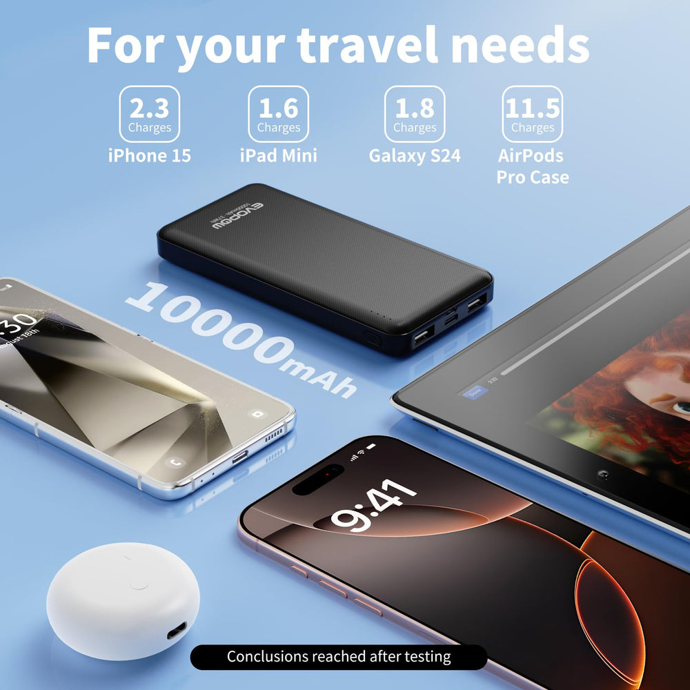 Evopow dentro de una mochila de viaje mostrando conveniencia portátil
