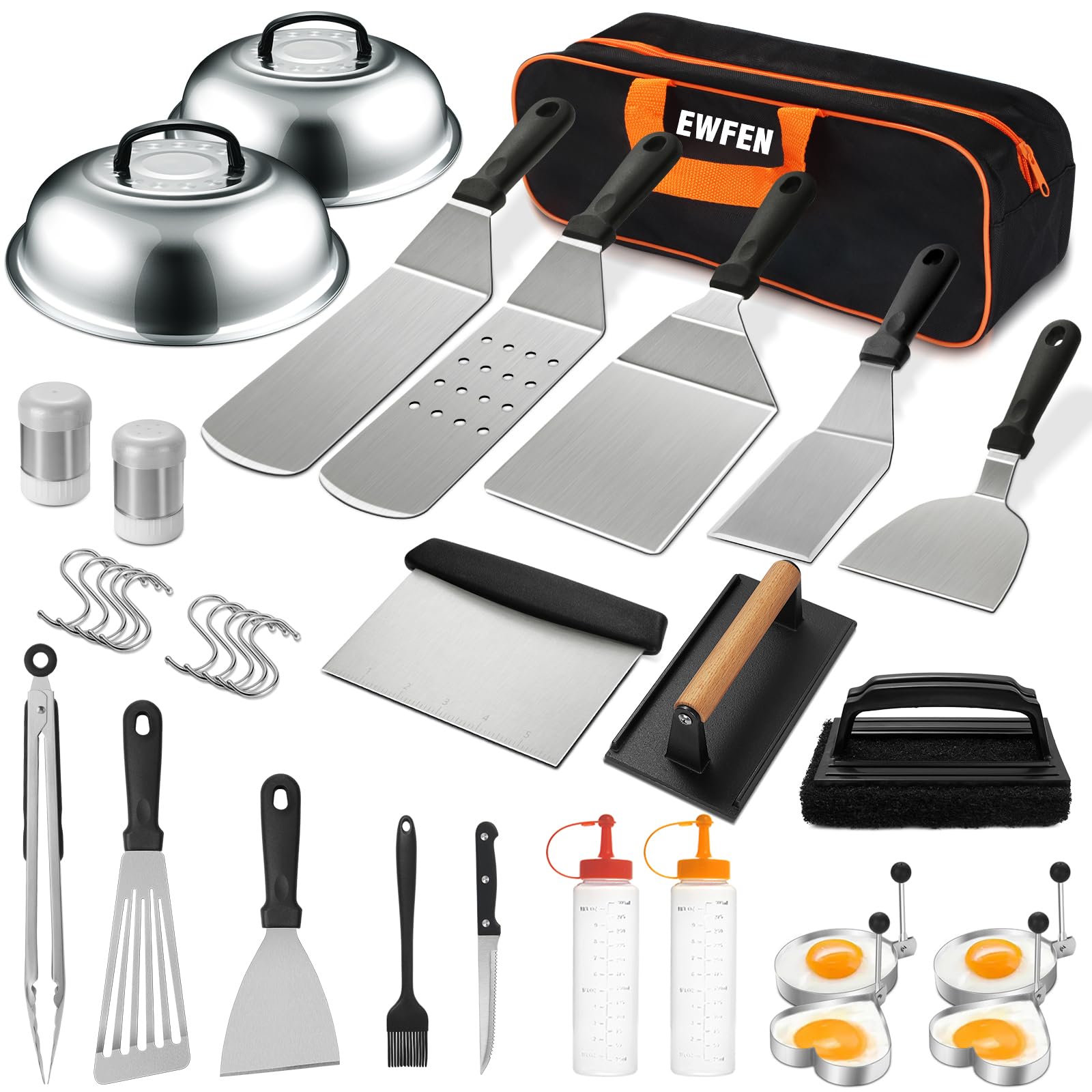 EWFEN front packaging showing full 35-piece griddle kit and benefits