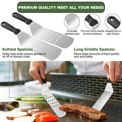 EWFEN close-up of enlarged stainless-steel spatula showing sturdy edge