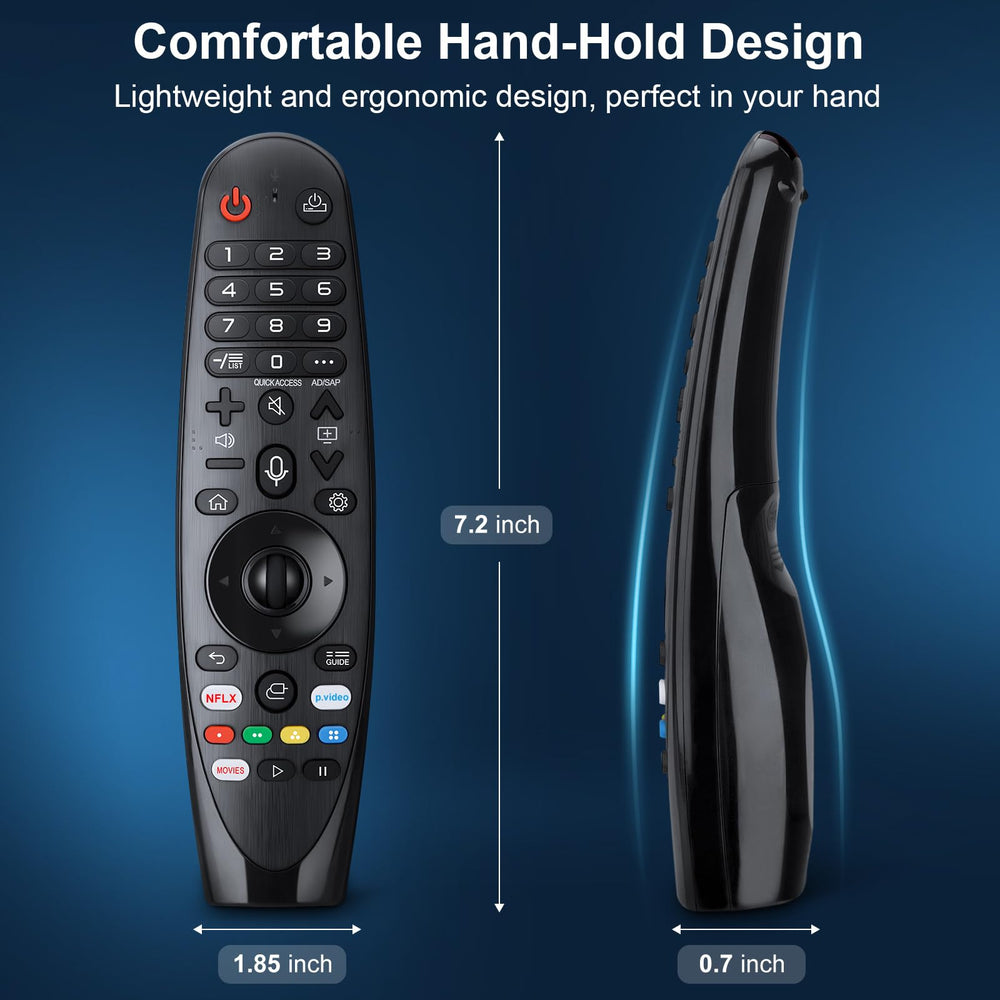 EWO'S mando en sala demostrando uso con TV WebOS y confort