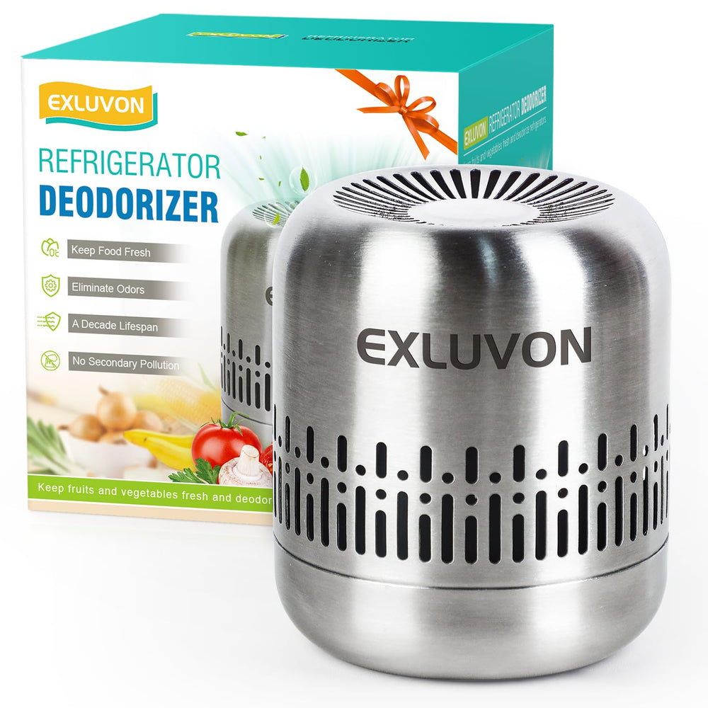 Exluvon vista frontal del producto y empaque limpio y compacto