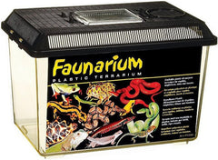 Exo Terra faunarium frontal mostrando cierre transparente y fácil observación