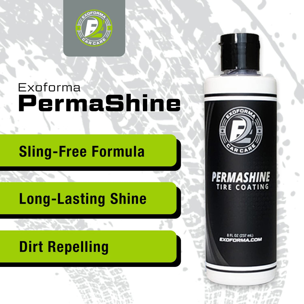 ExoForma PermaShine textura acrílica en gota mostrando acabado no graso