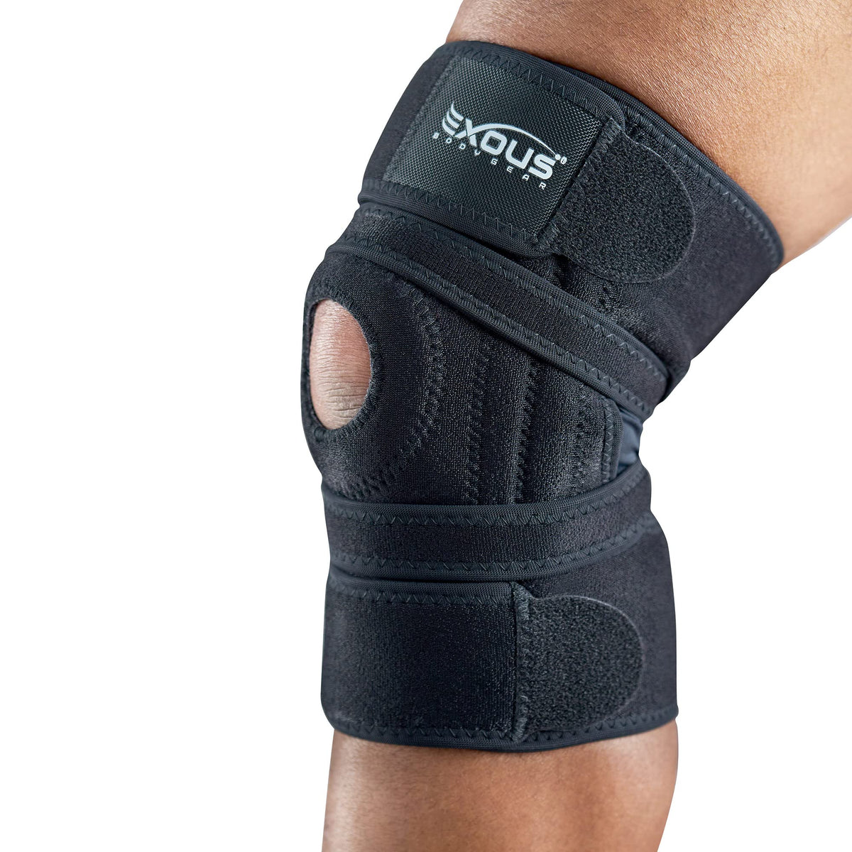 EXOUS BODYGEAR vista frontal del soporte mostrando diseño y ajuste