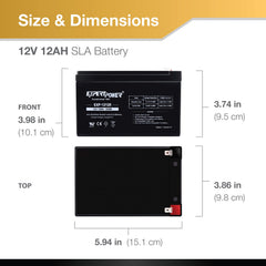 ExpertPower EXP12120 primeros planos de terminales F2 para conexión rápida