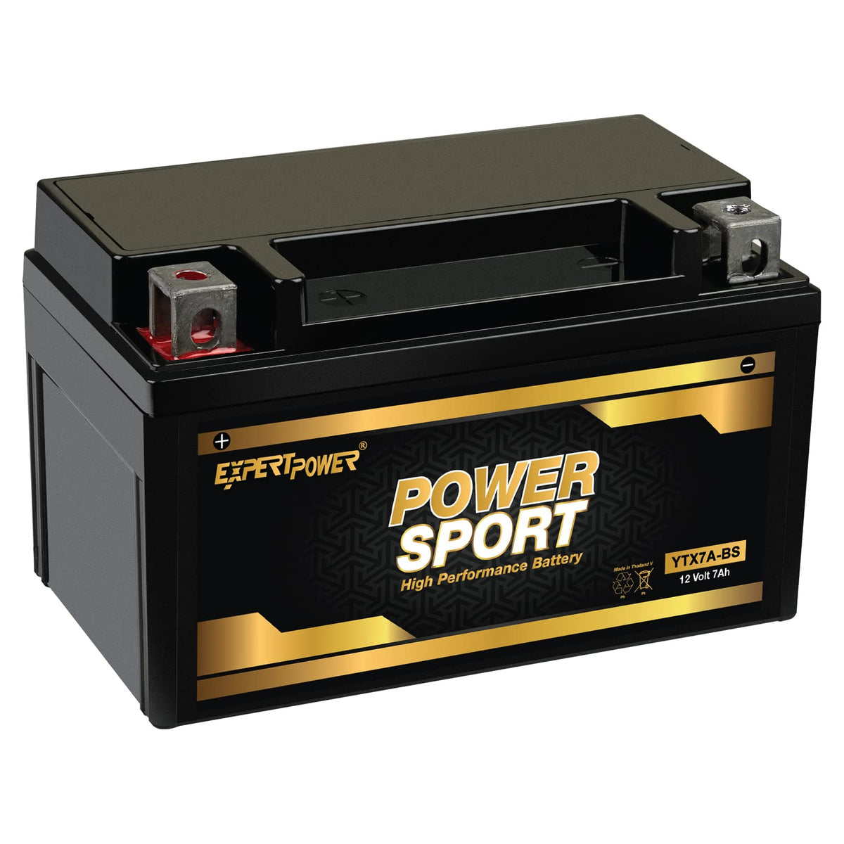 ExpertPower batería frontal con carcasa sellada mostrando robustez y beneficio de montaje rápido
