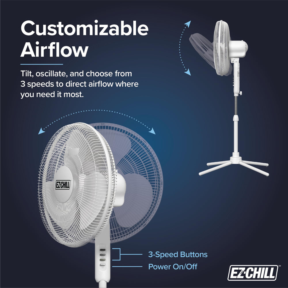 EZ-CHILL panel de botones para cambiar las tres velocidades fácilmente