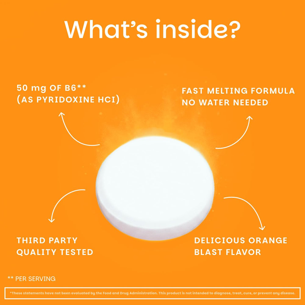 EZ Melts etiqueta con información nutricional y ingredientes clave