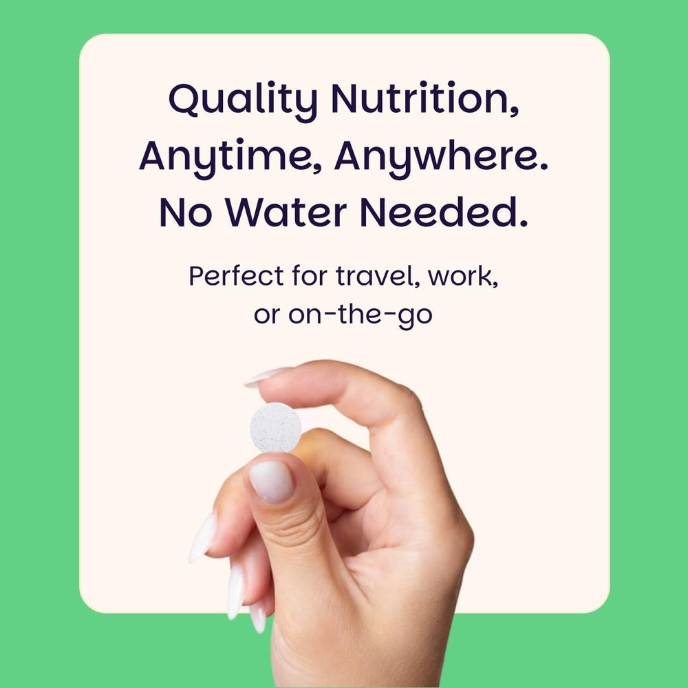 EZ Melts bottle in a travel bag indicating pocket-ready design and on-the-go convenience