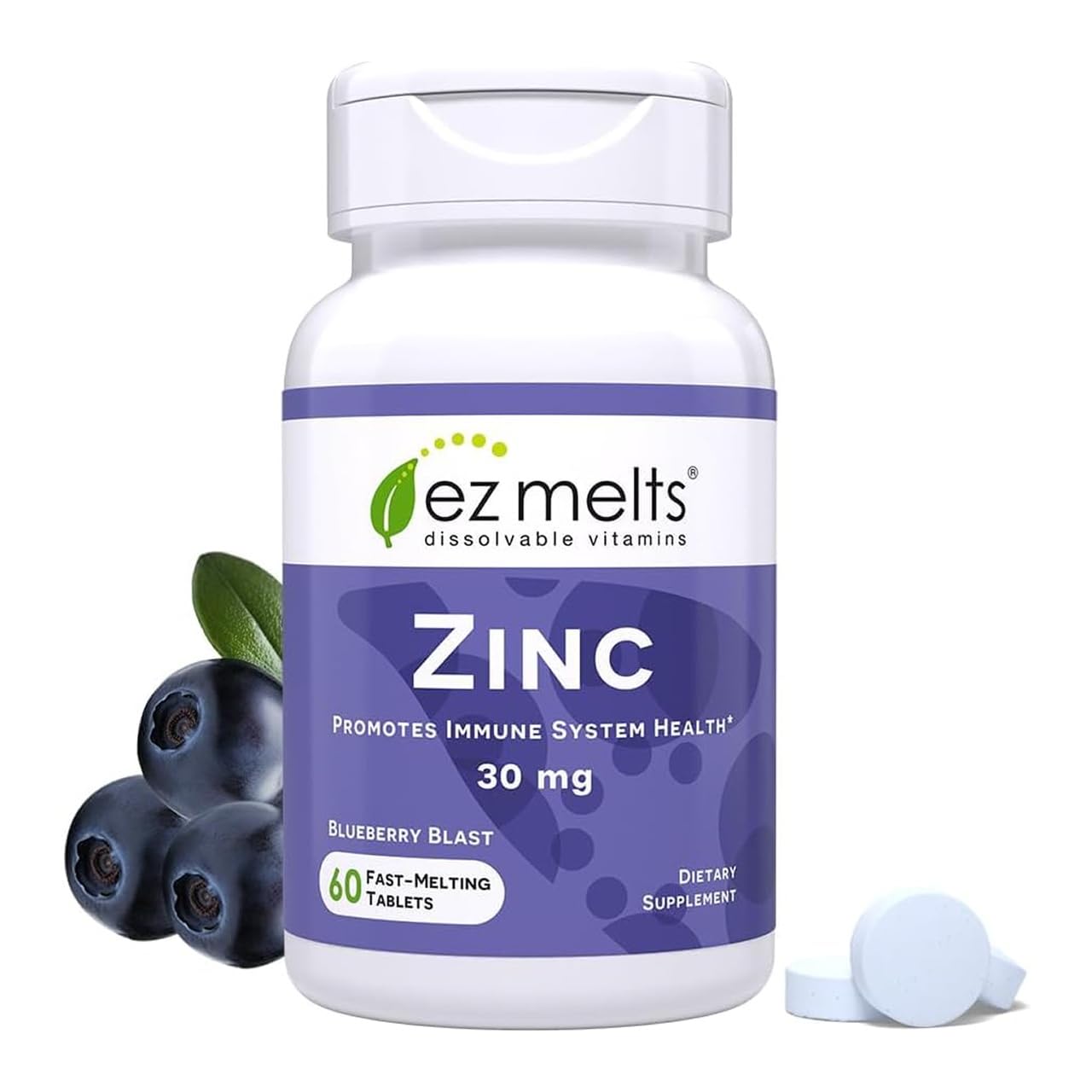 EZ Melts frontal del envase mostrando la marca y beneficio práctico