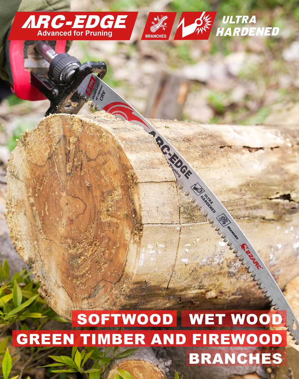 EZARC blade installed on reciprocating saw demonstrating universal fit and efficiency