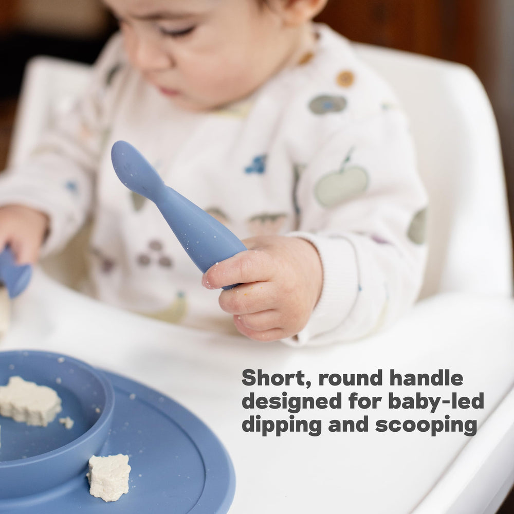 ezpz tiny spoon detalle de bordes suaves que protegen encías