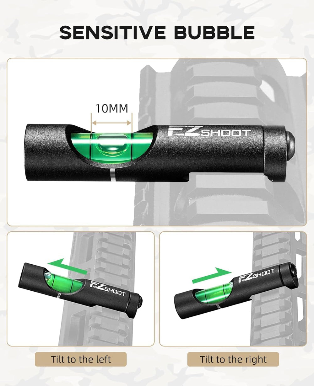 EZshoot nivel diseñado para rieles ajustándose con precisión