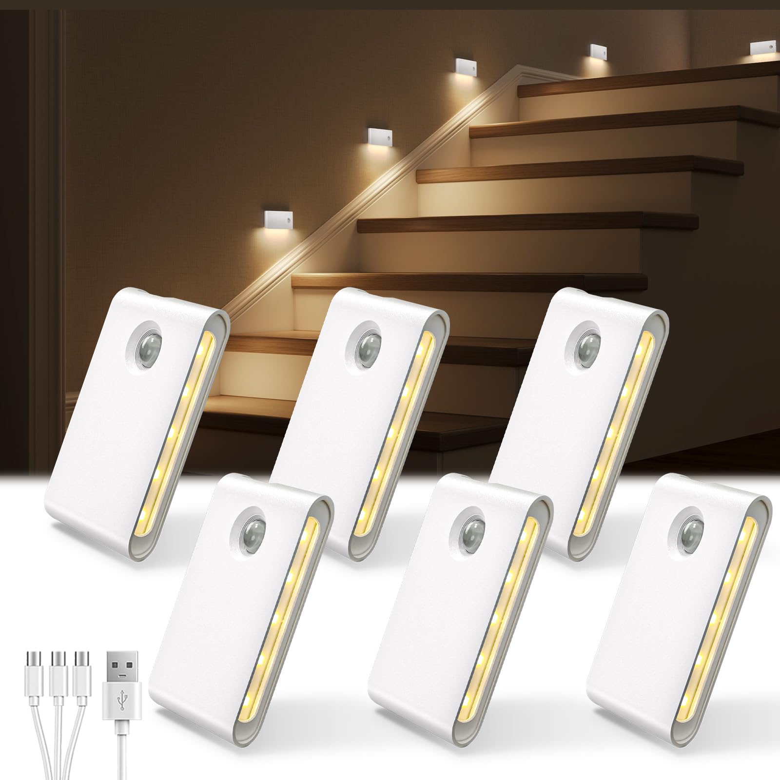 EZVALO paquete frontal de 6 luces mostrando diseño compacto y beneficio de cobertura