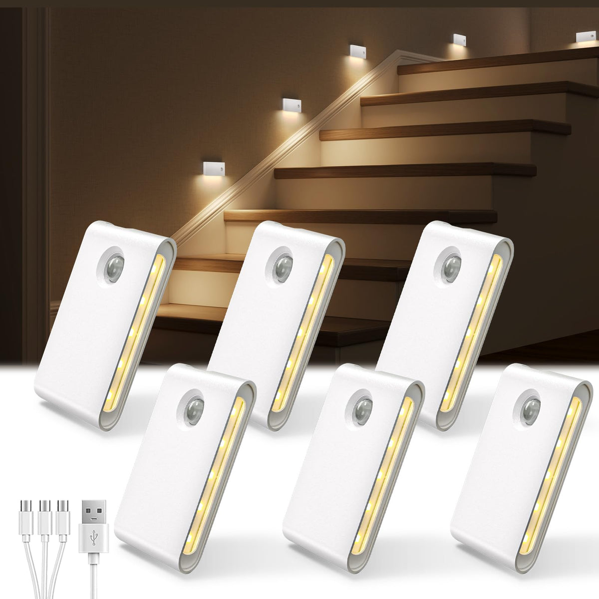 EZVALO paquete frontal de 6 luces mostrando diseño compacto y beneficio de cobertura