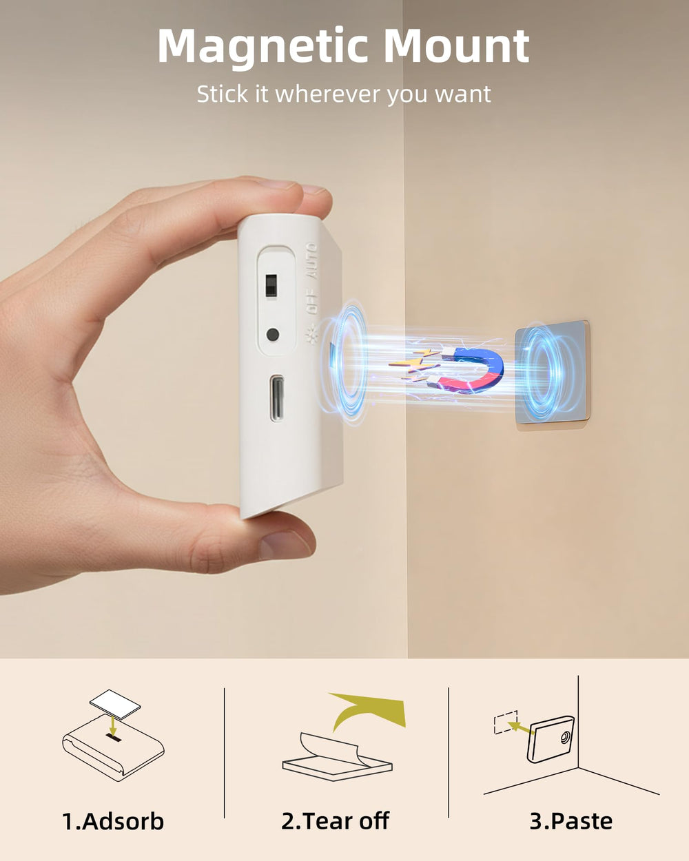 EZVALO luz colocada en baño creando ambiente cálido y sin deslumbramiento