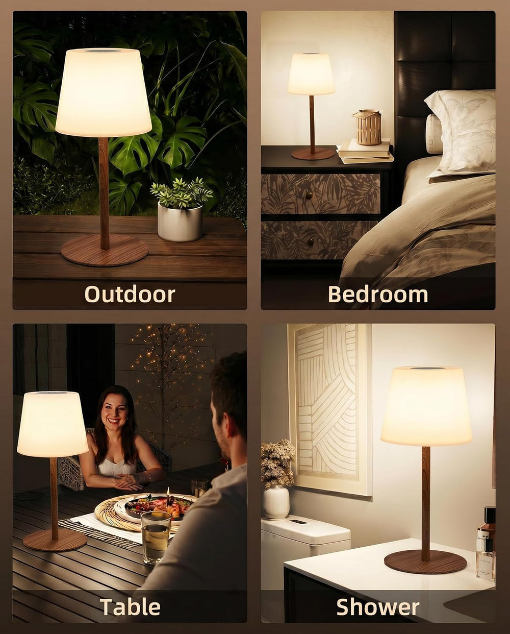 EZVALO lámpara junto a bañera creando ambiente relajante tipo spa