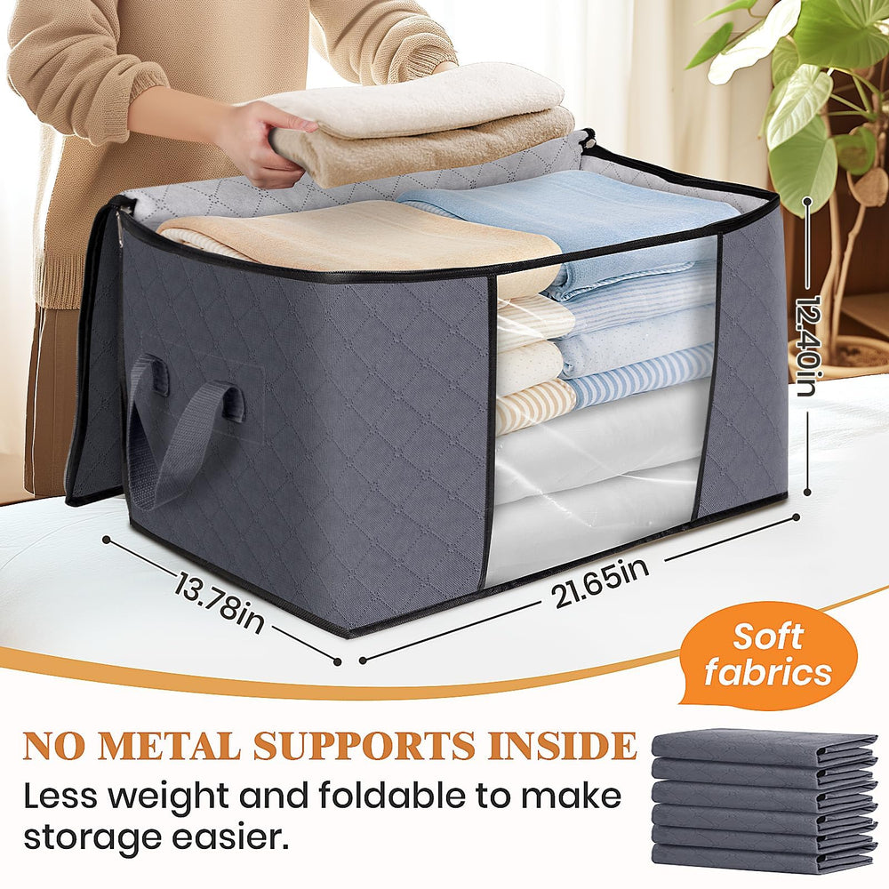 Fab totes detalle de ventana PVC transparente para identificar contenido rápido