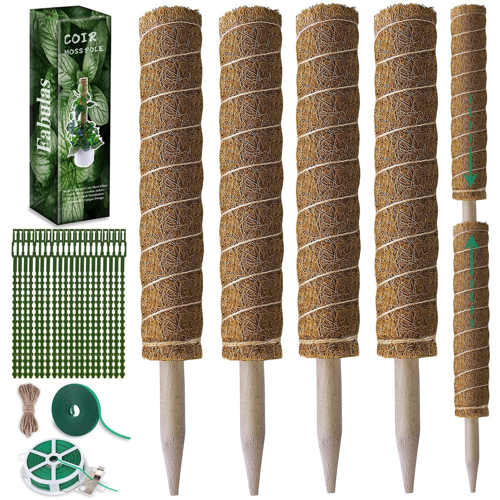 Fabulas poste musgo frente con caja, soporte natural listo para usar
