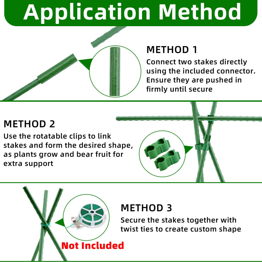 Fabulas stakes supporting tomato plants in garden improving plant stability