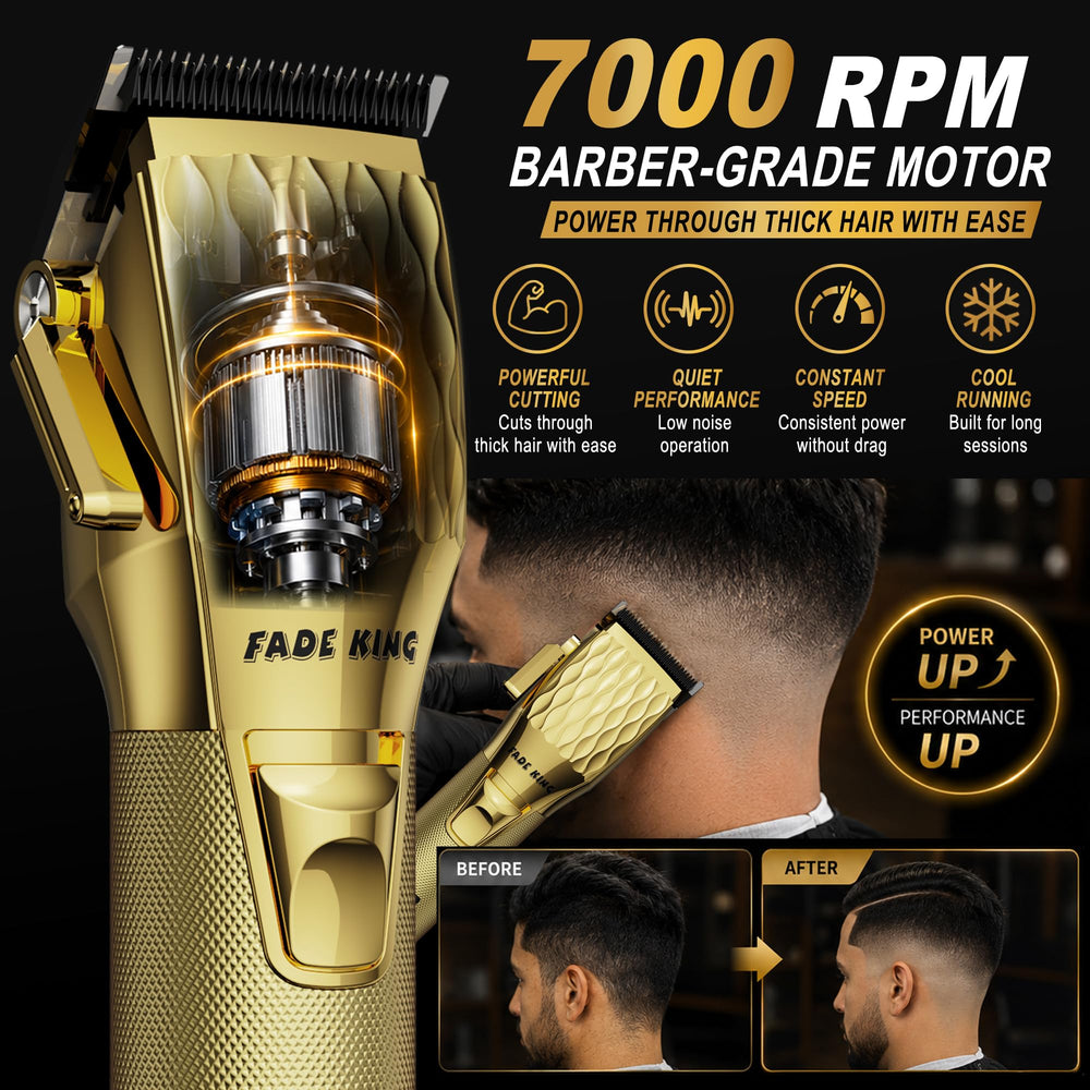 FADEKING cuerpo metálico textura robusta y durabilidad profesional
