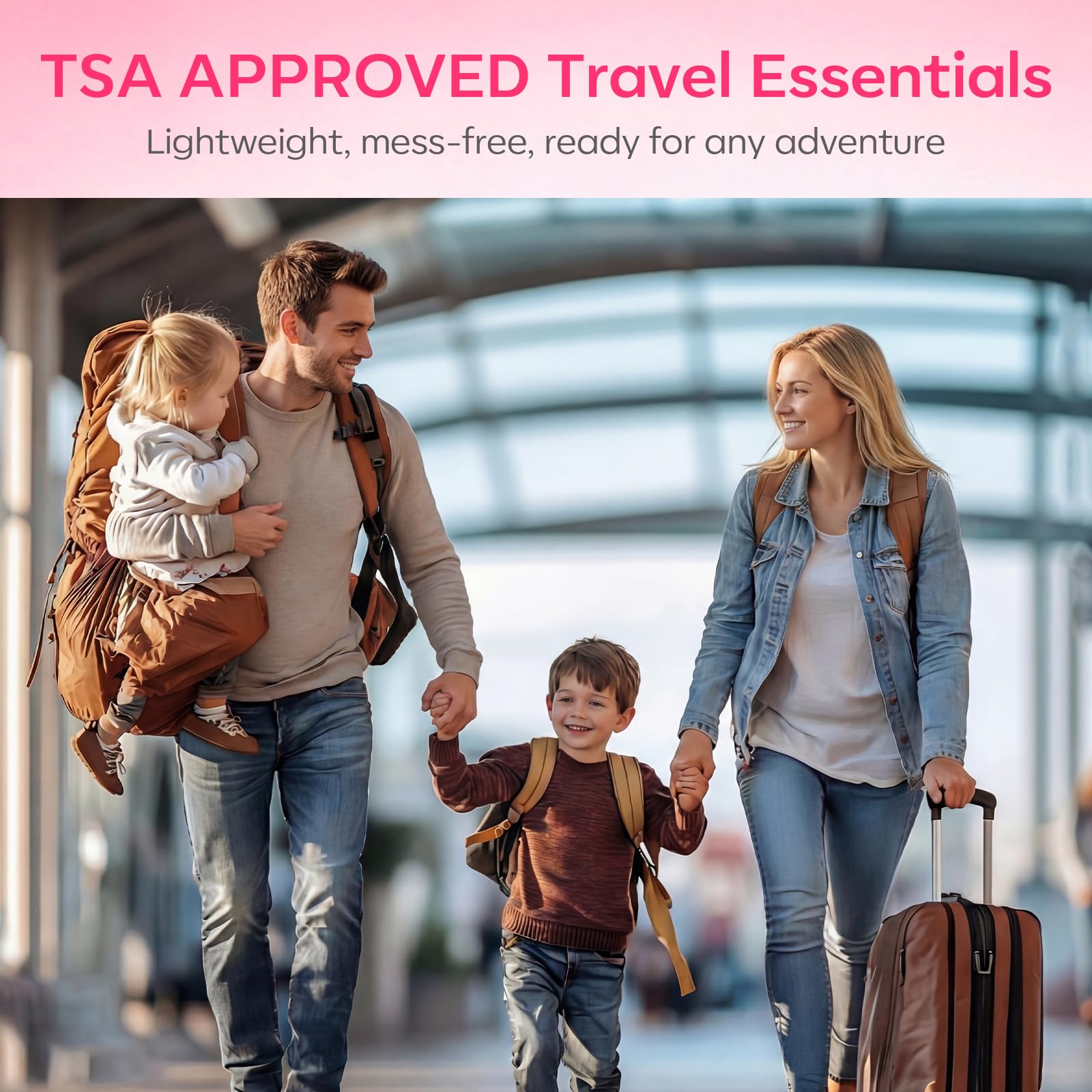 FAMILIFE en mochila demuestra transporte fácil y ahorro de espacio