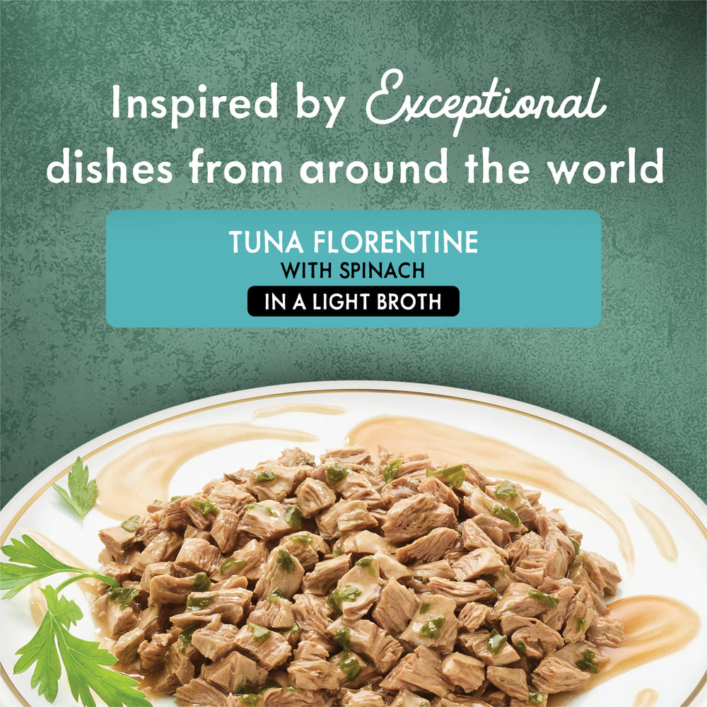 Fancy Feast lata abierta con contenido listo para servir, práctico y apetecible
