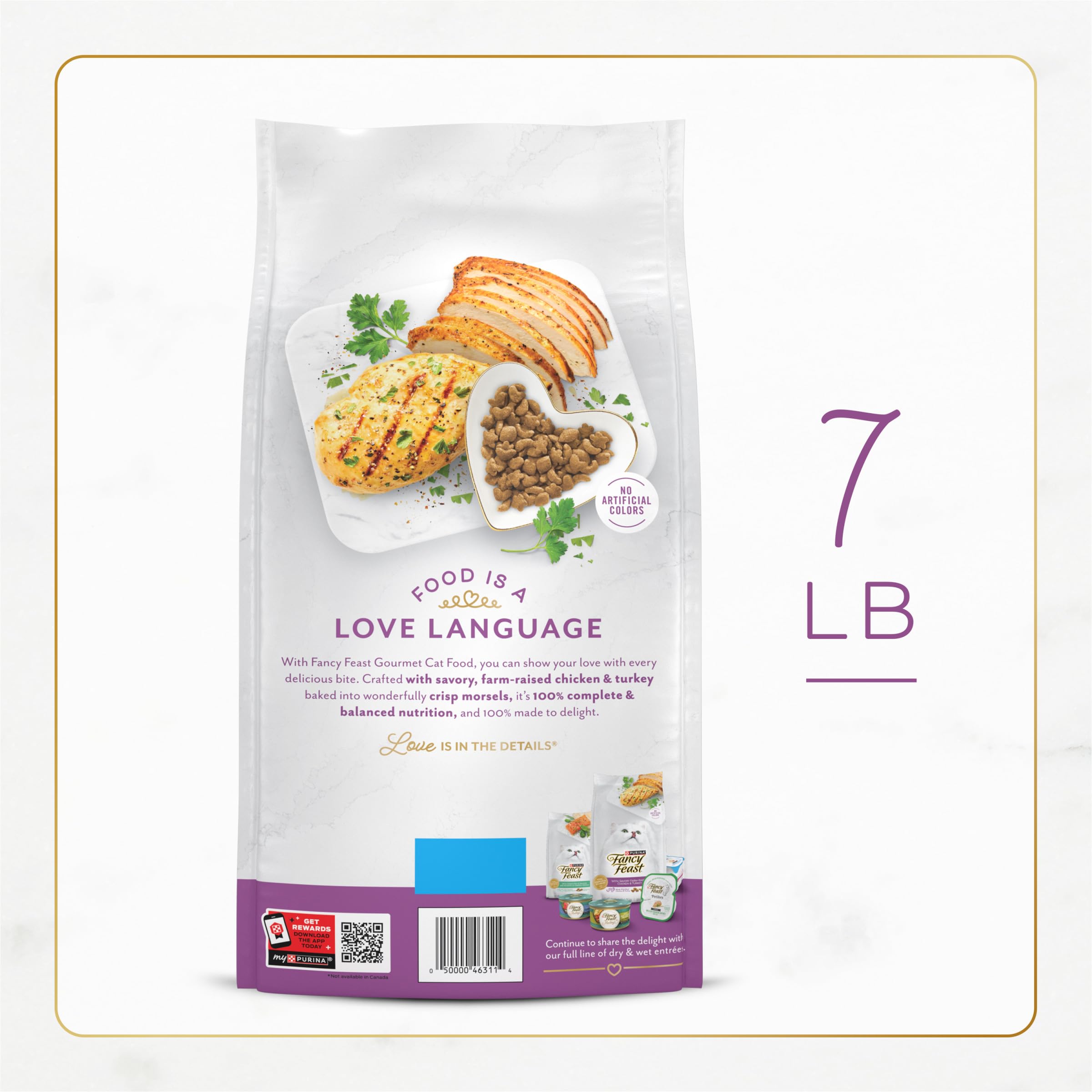 Fancy Feast comparación de tamaño de croqueta para ración precisa