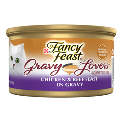 Fancy Feast front packaging showing 24-pack and brand appeal